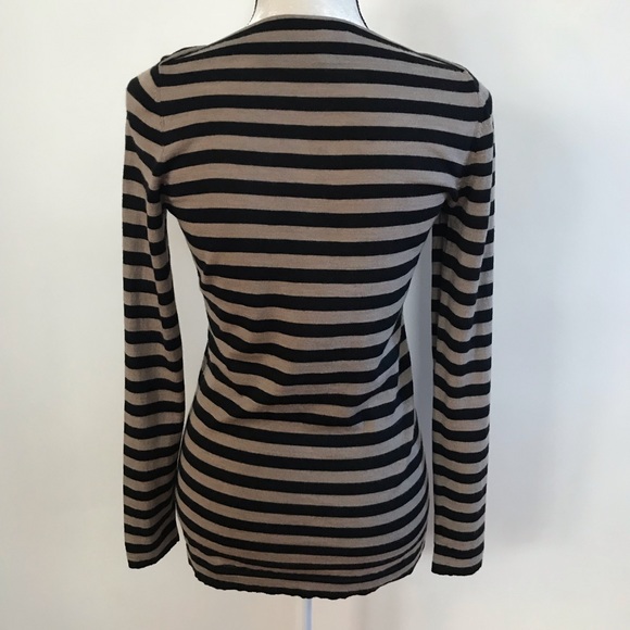 •Eileen Fisher• Striped Sweater 100% Merino Wool - Picture 3 of 8